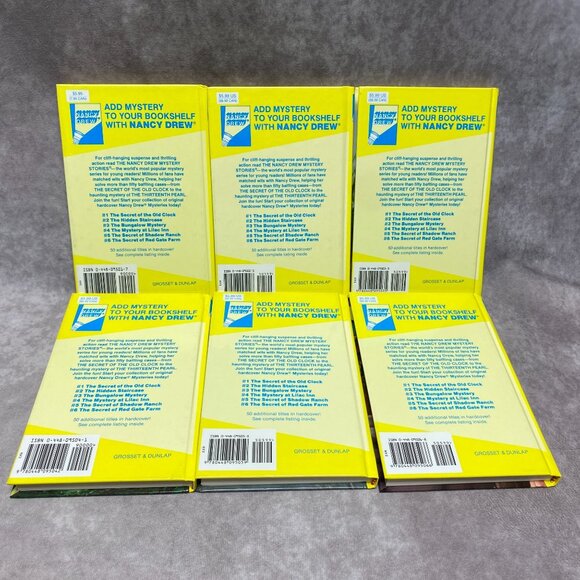 Nancy Drew Mystery Stories Set Of 6 Books Carolyn Keene Grosset & Dunlap - Picture 3 of 12